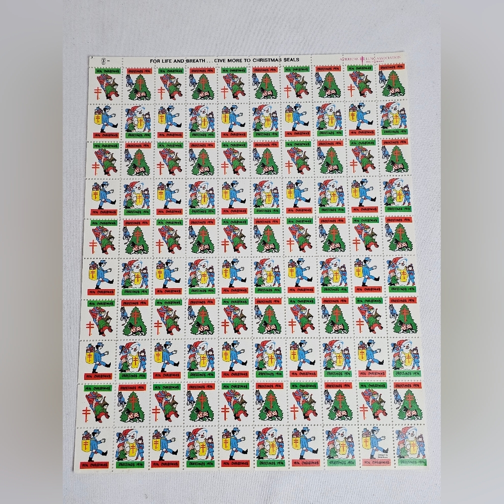 Festive Christmas Seal Sticker Sheet